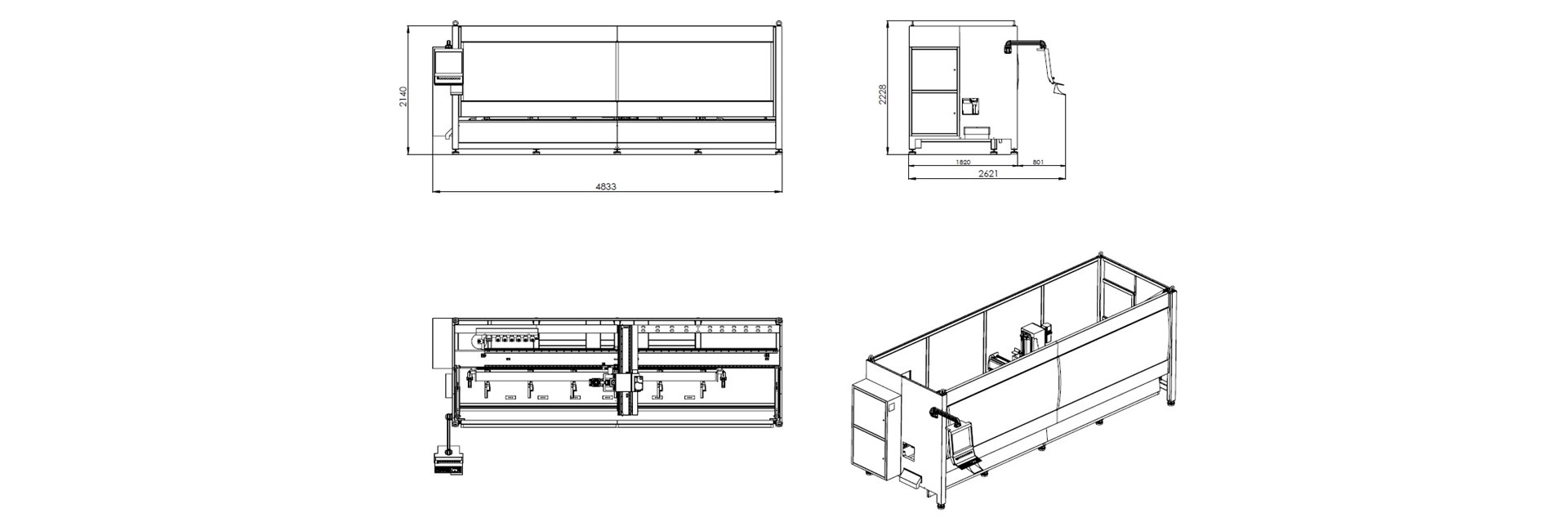 INO XC 2000 43 Centro de Mecanizado de Perfiles CNC de 4 Ejes