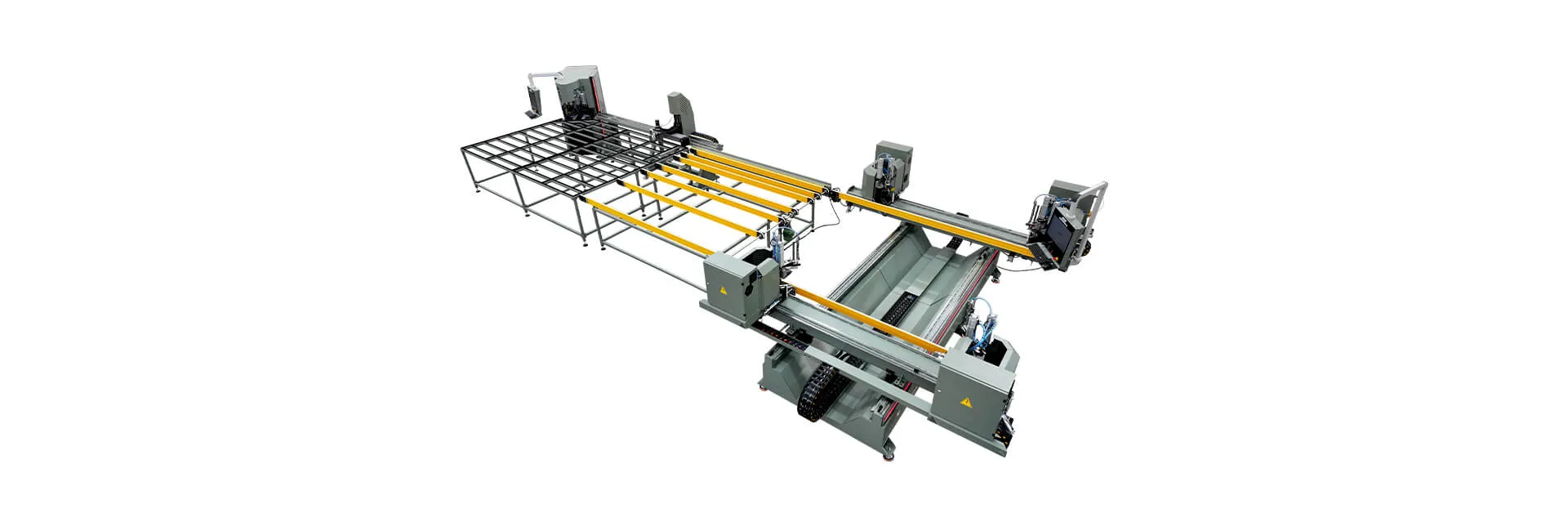 Ino MILANO – Línea de soldadura de PVC de 4 cabezales y limpieza de esquinas por CNC